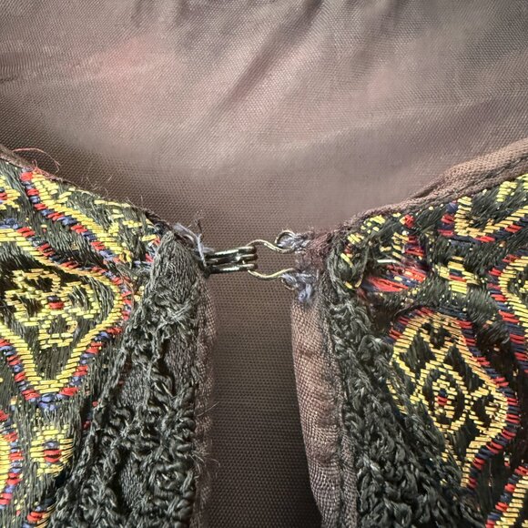 Vintage S. Howard Hirsch Black Gold Brocade Fringe Jacket I XS/S - Picture 8 of 10